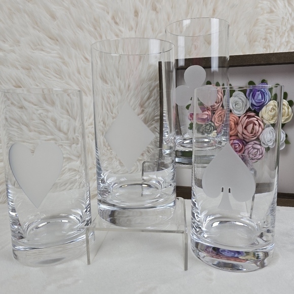 kate spade Other - Kate Spade Lenox Highball Card Suit Glasses Set of 4